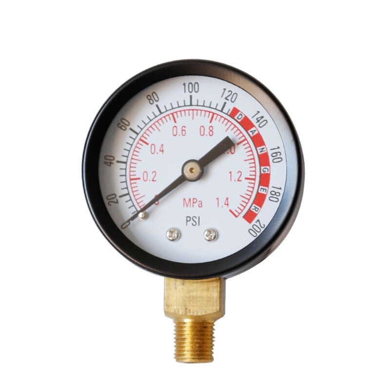 0-200 PSI Pressure Gauge Air Gauge for Air Tank 1/8&quot; NPT Bottom Mount 0-1.4 Mpa