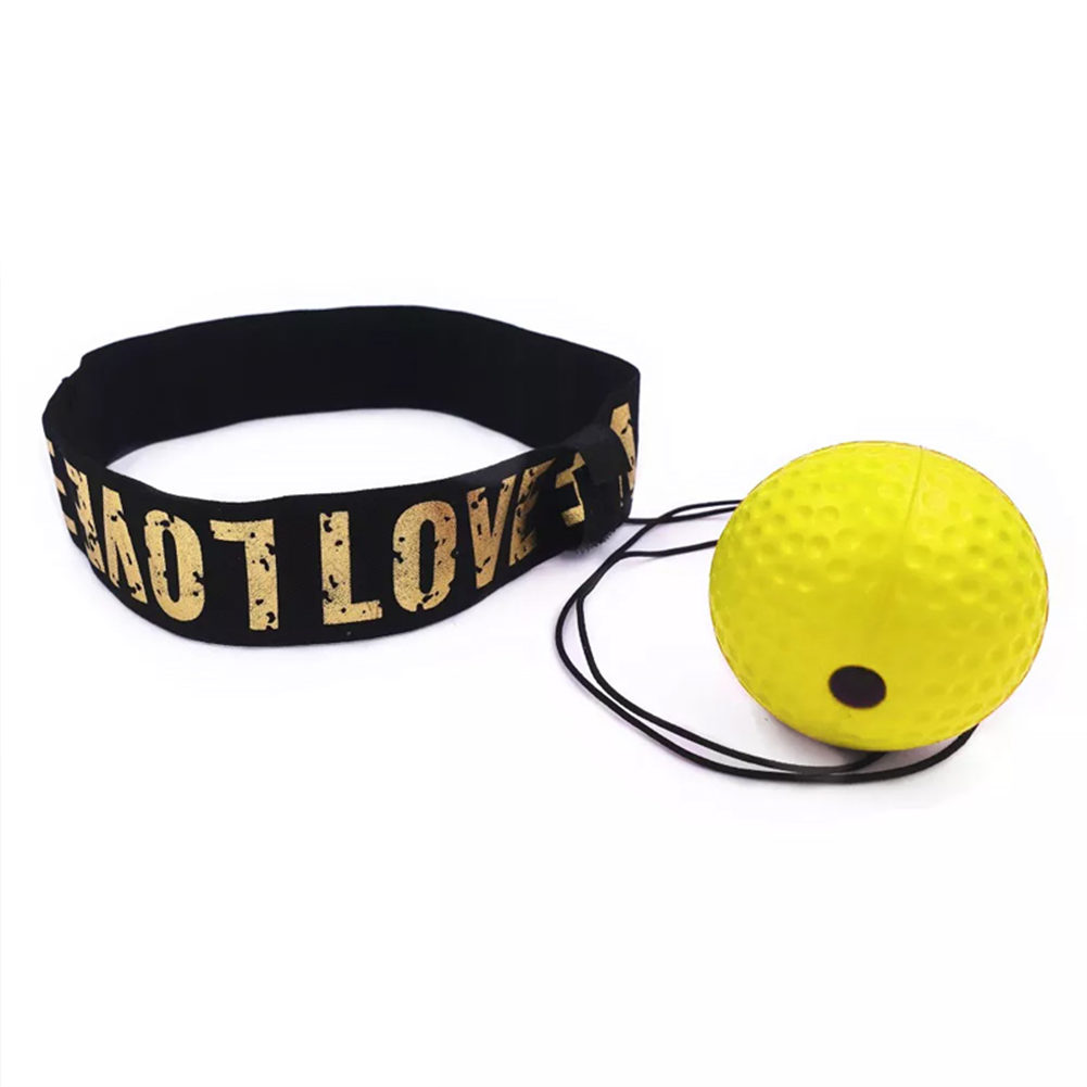 Pelota de boxeo de velocidad para reflejos, pelotas de goma para entrenamiento de reacción de agilidad con banda para el sudor, accesorios para equipos de Fitness: Gris claro