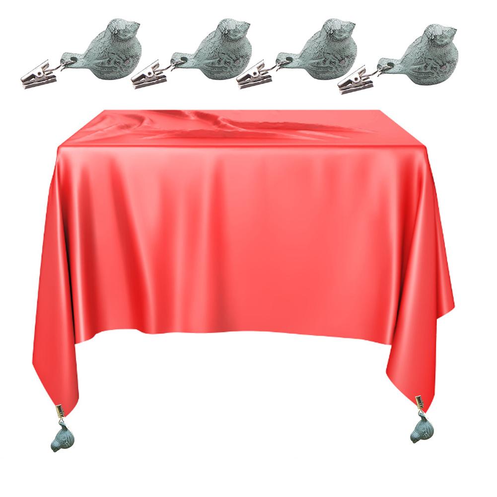 4 pièces oiseau pique-nique en fonte pendentif nappe poids coupe-vent Clip en plein air pique-nique couverture Sinker pour jardin fête pique-nique