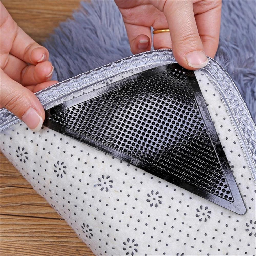 8 stücke Teppich Nicht-slip Aufkleber Selbst-Kleber Anti Skid Grip Band Teppich Boden Matte Feste Aufkleber Teppich Aufkleber rechtwinklig L-form