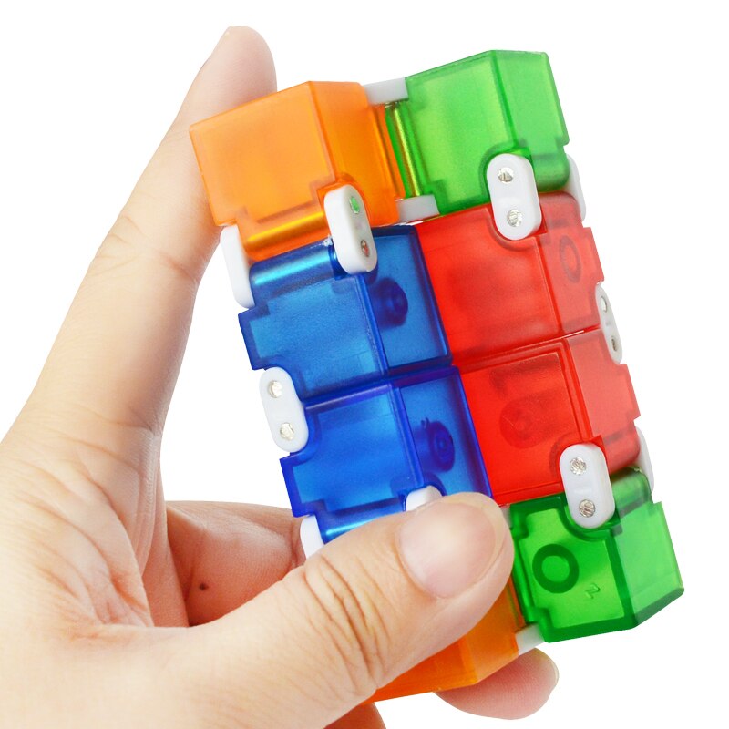 Colorful Cube Plastic Infinity Cube For Stress Relief Anti Anxiety Stress Funny EDC Toys for Children