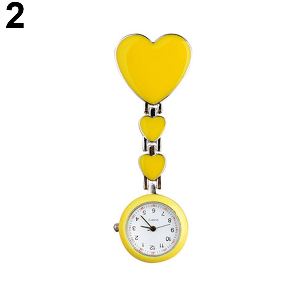 Montre D'infirmière à Clip Jaune Cartoon - Pratique, Rétractable, En Alliage De Zinc Pour Personnel Soignant