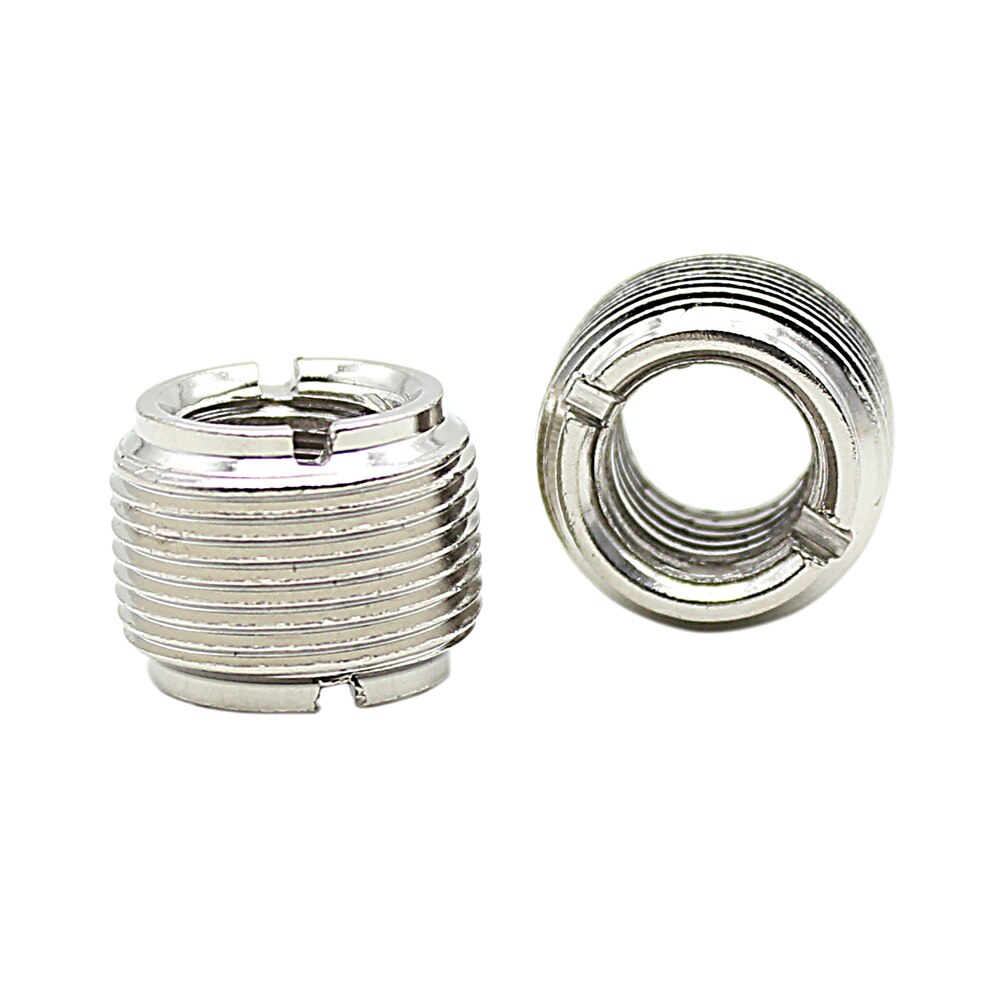 2pcs Microphone Mic Screw Nut Thread Adaptor 3/8" to 5/8" Connector Cupronickel