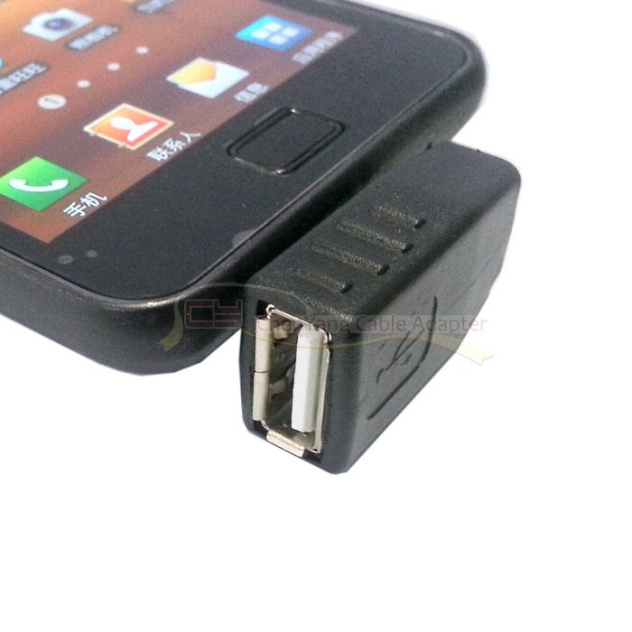 Left & Right & Up & Down Angled Micro USB male to USB 2.0 female Host OTG adapter Connector