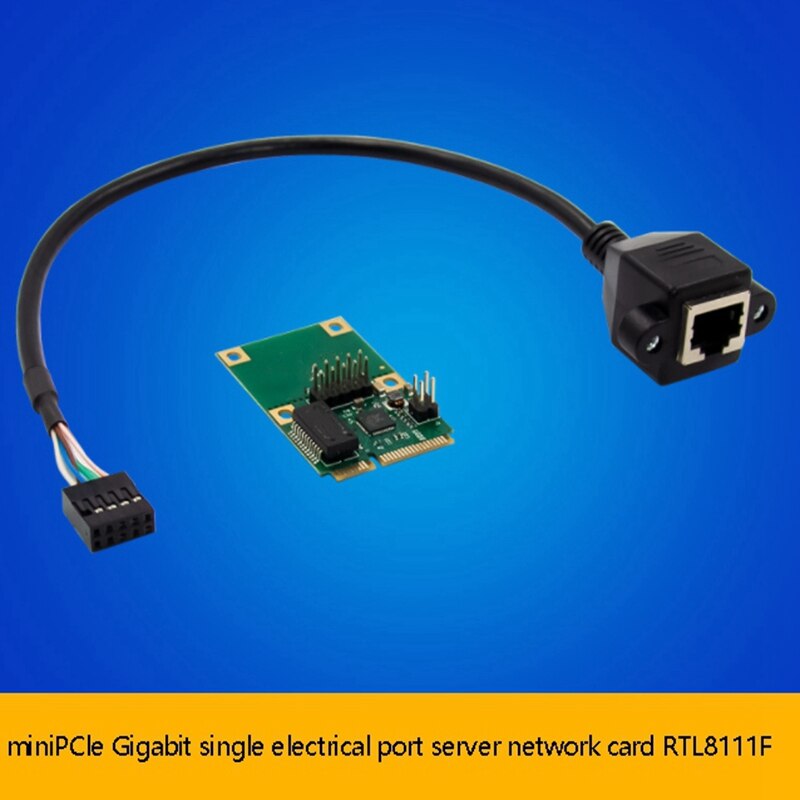 MINIPCIe Gigabit Electrical Port Network Card Realtek RTL8111F Single RJ45 Port Ethernet Adapter Card for PC