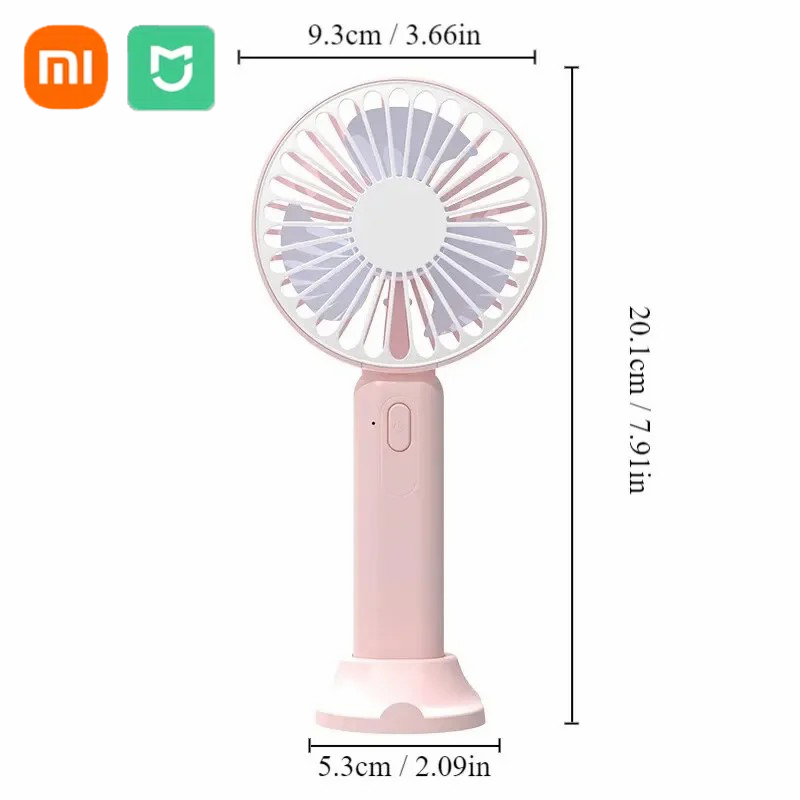 Xiaomi Mini draagbare ventilator Office Desktop Multifunctionele elektrische ventilator met opvouwbare kop USB Mini draagbare coole zakventilator met hoge wind: Clear