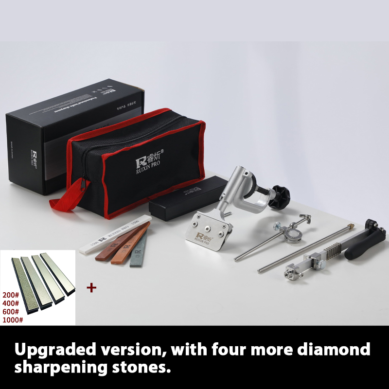 Fixed Angle Knife Sharpener Aluminum Alloy Knife Sharpener System 360 Degree Flip Sharpening Tool Grinding Tools: 4 Generation-4 stone