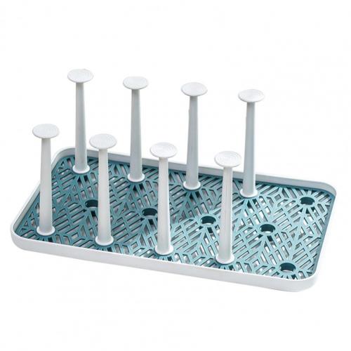 Dust-proof Cup Drying Rack Multifunctional Plastic Draining Glass Cup Holder Stand Water Mug Holder Home Decoration for Kitchen: White Green L