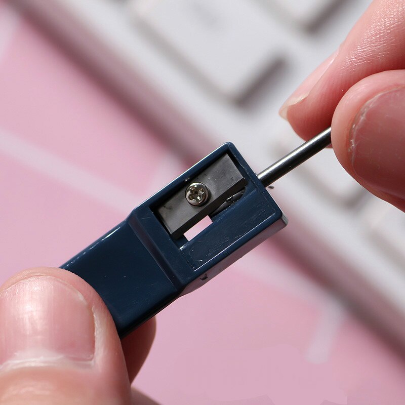 Deli Metal Compass Lead Refills 2.0mm Universal Drawing Metal Compass Replacement Core with Pencil Sharpener