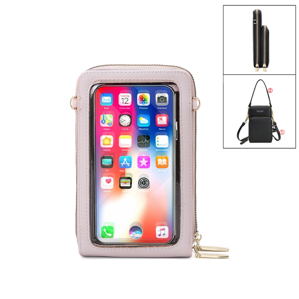 Bandoleras de piel sintética para mujer, de gran capacidad bolso cruzado, multifuncional, para teléfono