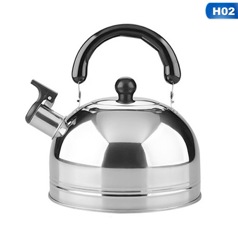 Stainless Steel 2/3/4L Water Kettle Induction Cooker Camping Kettles Stove Whistling Water Gas Teapot Cooking Tools Kitchen: H02-3L
