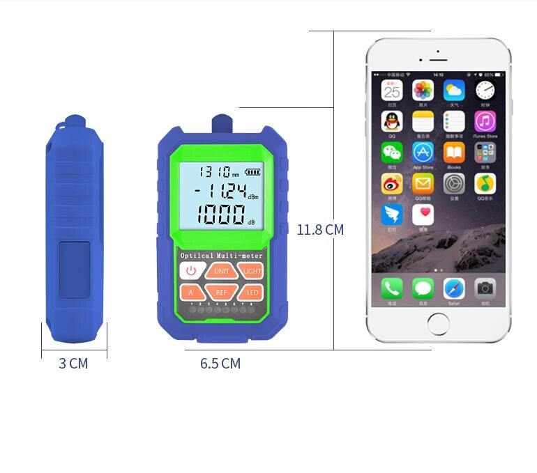 2 IN 1 High Accuracy Optical Power Meter with RJ45 Fiber Tester Self-Calibration with 6 Wavelengths