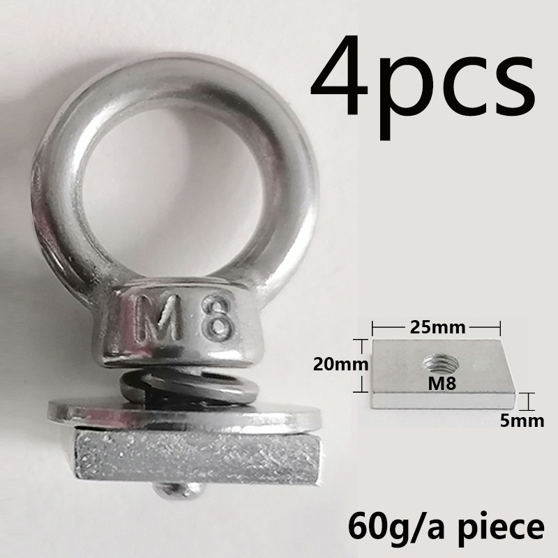 Eyebolts Squarenut Schroef M8 #304 # Roestvrijstalen Hijsring Ankerbevestigingsmiddel Veel Gebruikt In Auto Dakrak Thule Whispbar Yakima: Oranje