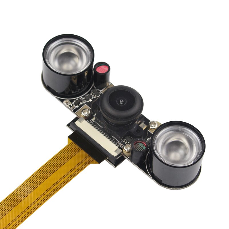 Raspberry Pi Zero Night Camera + 2 uds IR LED 5MP Módulo de cámara para Raspberry Zero gran angular ojo de pez Webcam
