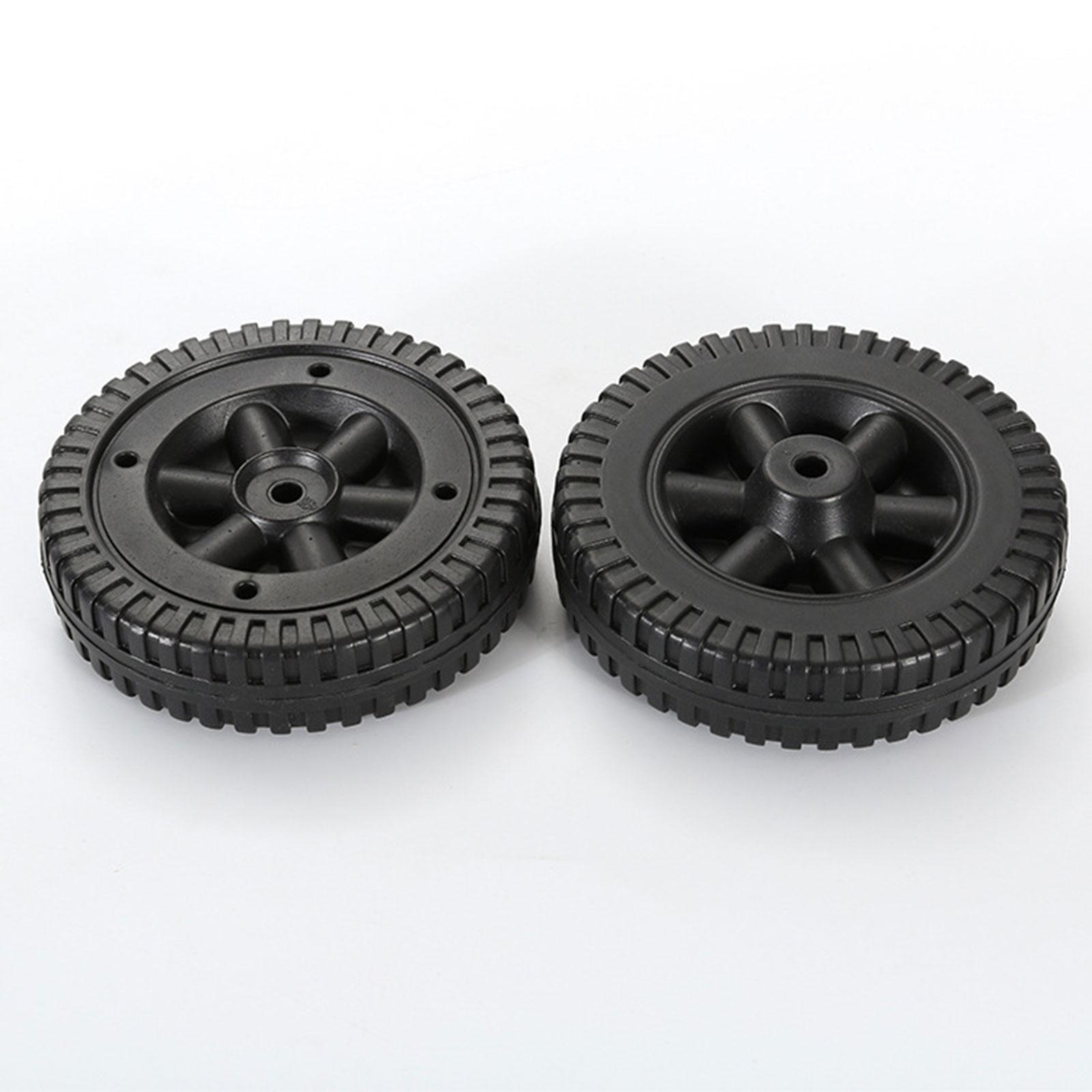 2x grillwielen, 15cm zwarte plastic wielen, handkarbanden, universeel vervangingsonderdeel voor barbecues, de meeste barbecuegereedschappen en accessoires.