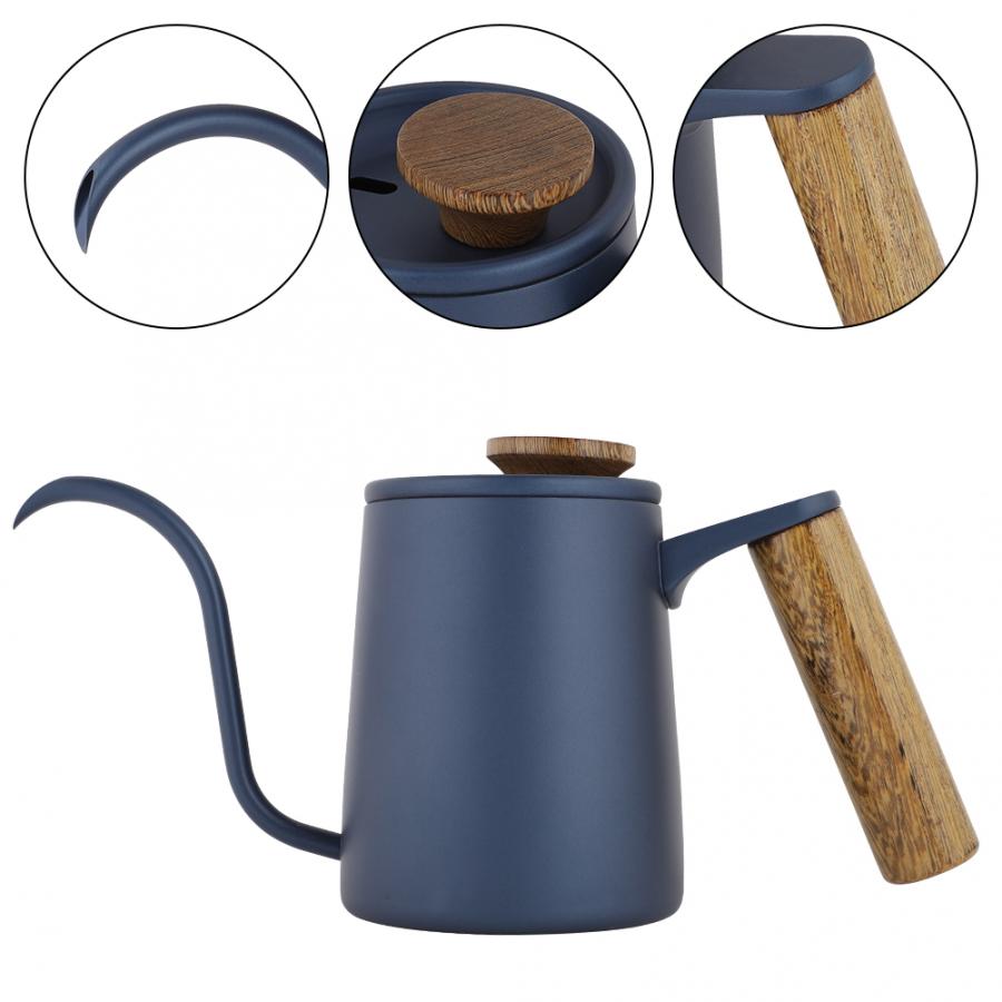 350ml Coffee Pot Teapot Drip Coffee Pot Stainless Steel Handle Drip Coffee Pot Long Gooseneck Spout Kettle Prensa