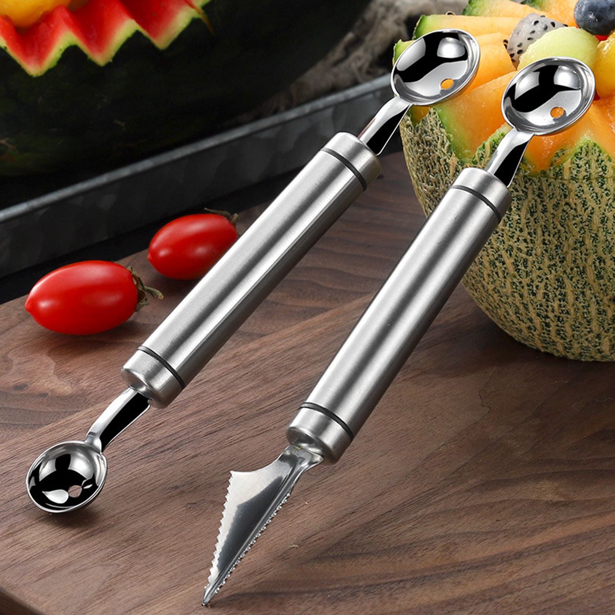 Fruit Platter Carving Knife Melon Scoops Ice Cream Scoop Watermelon Ballers DIY Assorted Fruit Slicer Tool