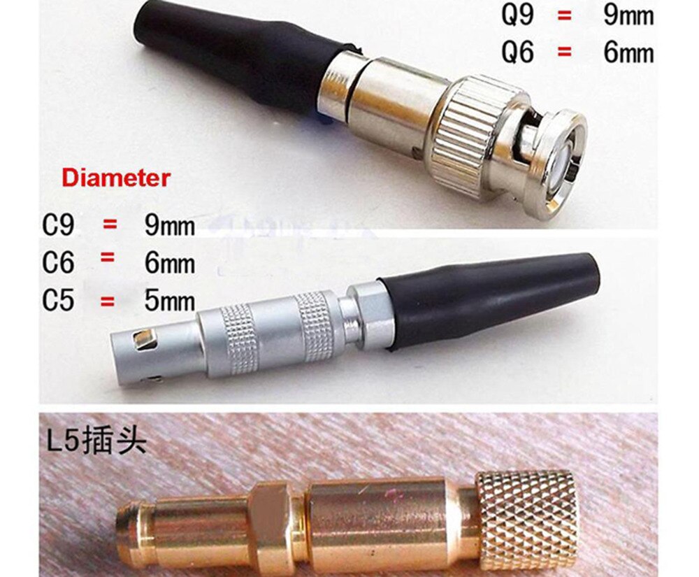 5pcs LEMO01 C9 Connector Flaw detector Cable Connection