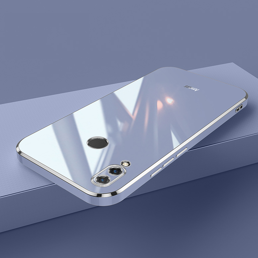 Luxus-hülle für huawei nova 3i 3 quadratisch, plattiert -lx1 stoßfest -lx1 weiche silikonrückseite, nova 3 schutzhülle: Bauchmuskeln / Blau