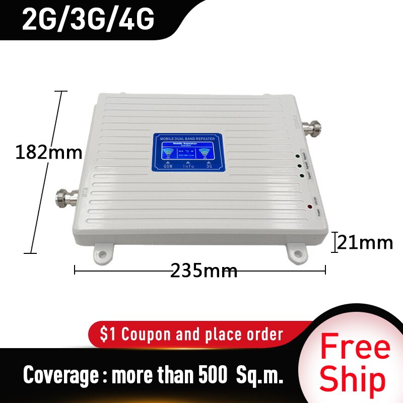 4g Repeater 900 2100 mhz 2G 3G 4G dual-Band-Signal Booster GSM WCDMA LTE DCS 4G Handy-Signal-Repeater Cellular Verstärker