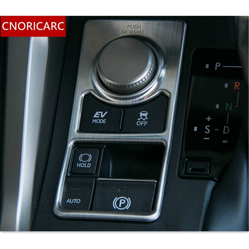 CNORICARC Stanless Steel Center Console Mode Button Decorative Frame Car Interior Trim Cover Sequins For Lexus NX 200 300H 200t