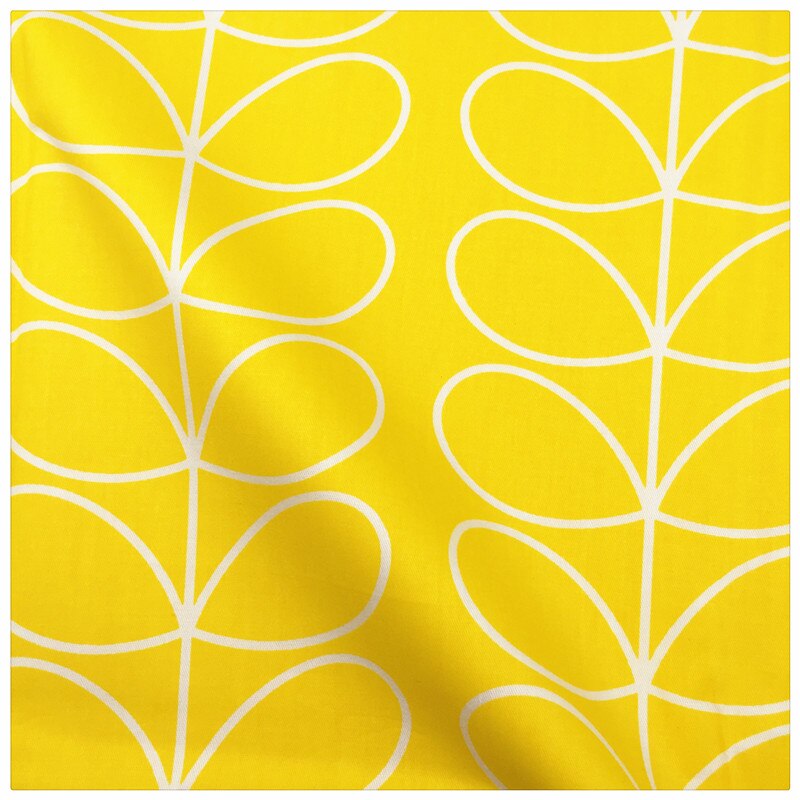 100% tejido de sarga, tela de algodón, tela de retales, tela de mechones de cuarto grueso para costura, manualidades DIY, Color de hoja amarilla