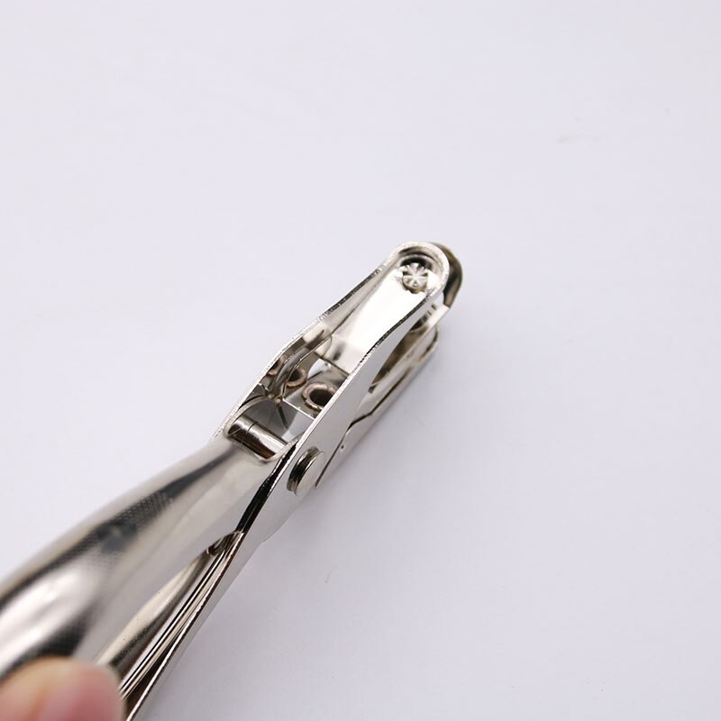 1pc School Office Metal Single Hole Puncher Hand Cut 8 Page Full Metal Material Information Binding Tool School Office Supplies