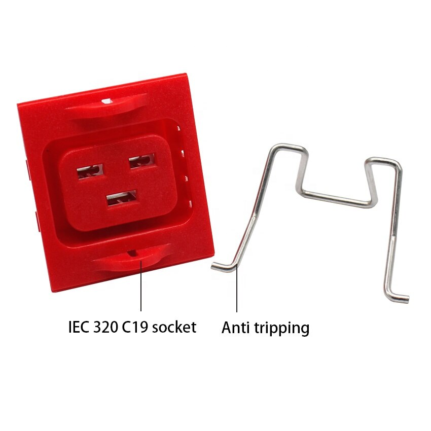 IEC60320 C19 PDU anti-tripping strap socket outlet