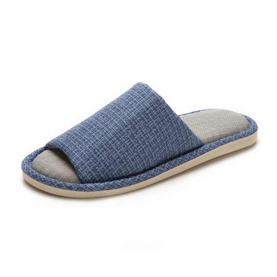 Zapatillas planas de lino para hombre, zapatos blandos cómodos, de otoño e invierno