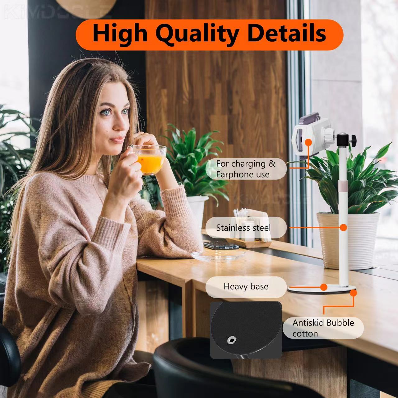 Kimdoole Draagbare Monitorstandaard In Hoogte Verstelbare Vesa Monitor Tabletstandaard Vrijstaande Low Profile Desk Mount Monitor Ondersteuning