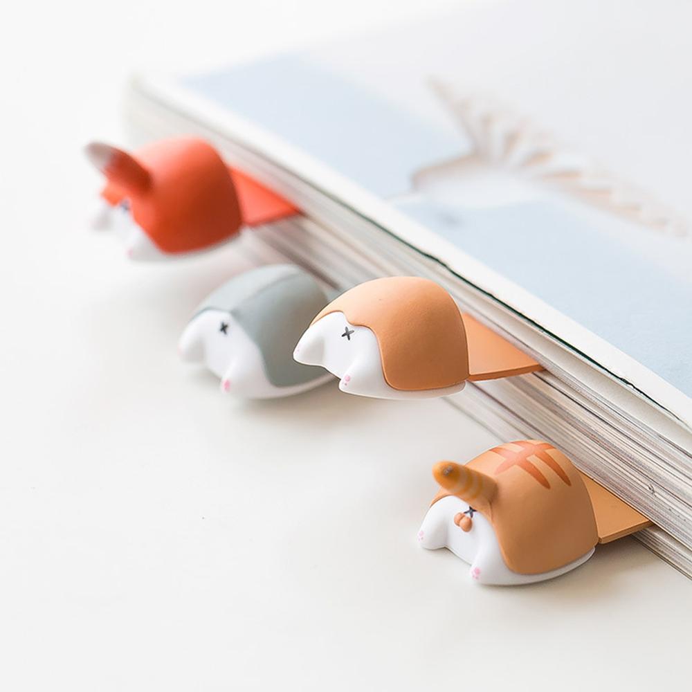 3D Animal Butt Bookmarks Cute Cat Corgi Hamster Bookmarks for Kids Adults Book Lovers School Library Office Home UseDropshipping