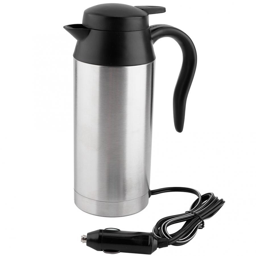 750ML 12V 120W Elektrische Wasserkocher Edelstahl Auto Elektrische Wasserkocher Kaffee Tee Wasser Heizung Tasse 25 minuten 100 grad