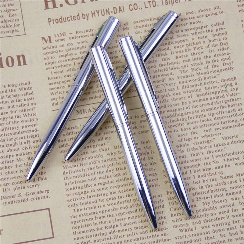 1 stk mini metal holdbar kuglepen roterende lommestørrelse pen bærbar kuglepen lille olie pen udsøgt skriveværktøj
