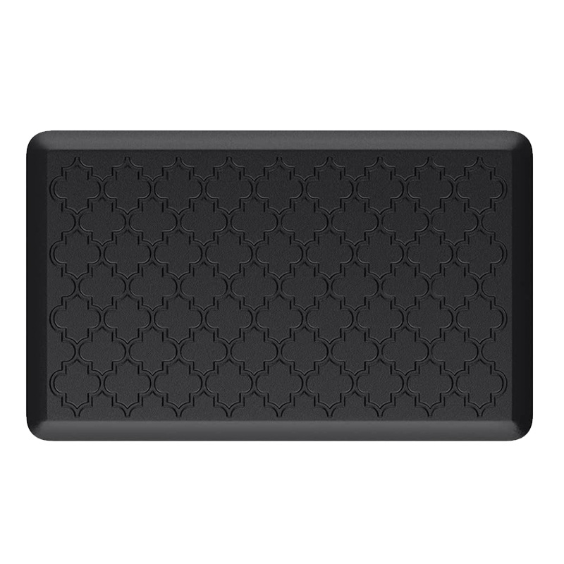 Alfombrilla acolchada antifatiga para la cocina, tapete impermeable y antideslizante, de espuma cómoda, de pie: 400 mm x 1.200 mm / Negro