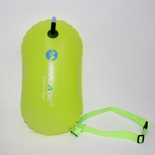 Floating Bag Waterproof Pvc Inflatable Swimming Buoy Water Sports Lifeguard Swimming Life Buoy Air Dry Towing Nautical Flotation: Green