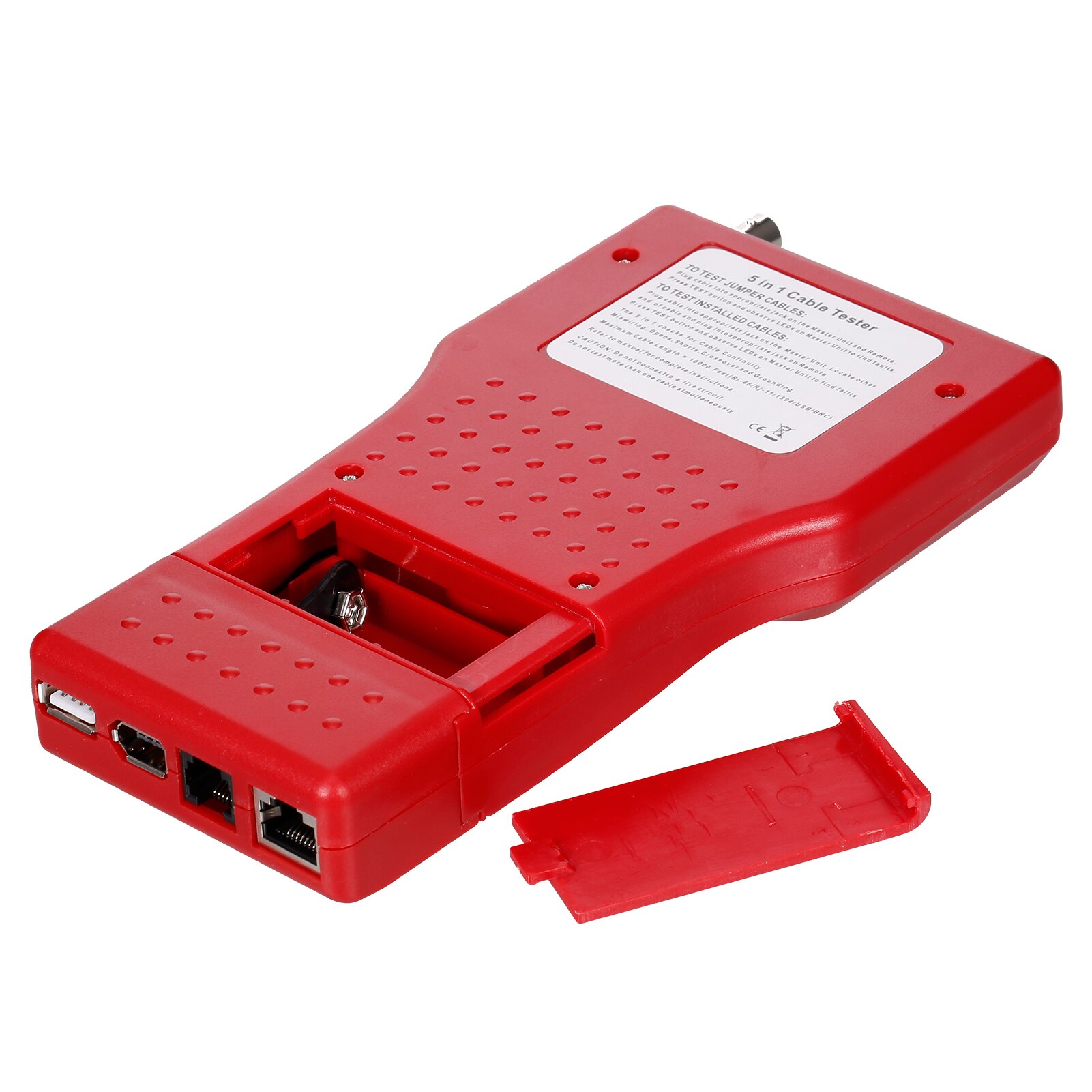 Multifunktions-netzwerkkabeltester mit fernbedienung 5-- in- -1 1394  rj45 rj11- adrig, utp-, stp- und bnc-kabeltester