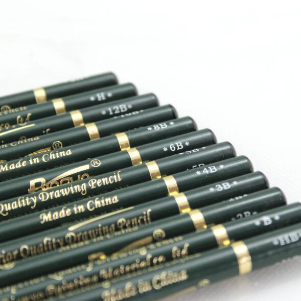 12pcs/Set Sketch Drawing Art Pencil 2H H HB B 2B 3B 4B 5B 6B 8B 10B 12B School Office Stationery