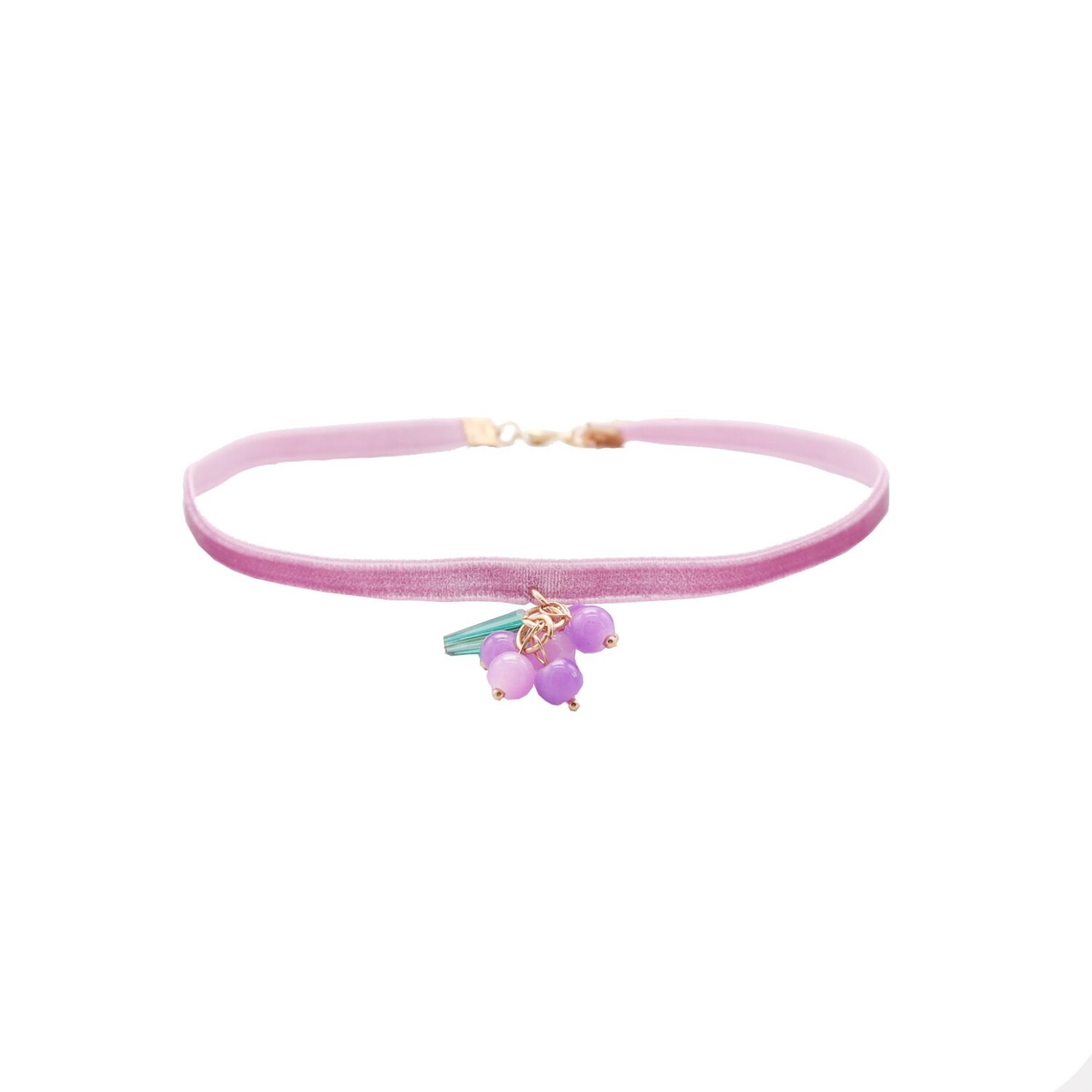 Novo roxo doce uva coração concha laço borboleta pingente gargantilha colar de corrente curta para feminino meninas festa: 4