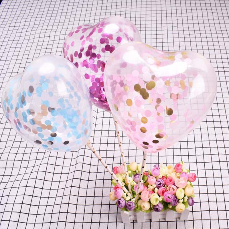 1 set 5inch Helium Balloon heart Wedding star aluminum Foil Balloons Inflatable Birthday baloon Party Decoration Ball