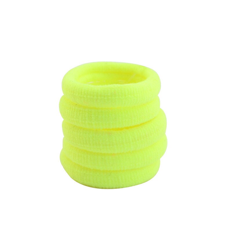 10 stks/partij Haaraccessoires Meisjes Kids Candy Kleur Elastische Haarbanden De Paardenstaart Houder Rubber Band Boutique Haar Tie 13 kleuren: Fluorescence