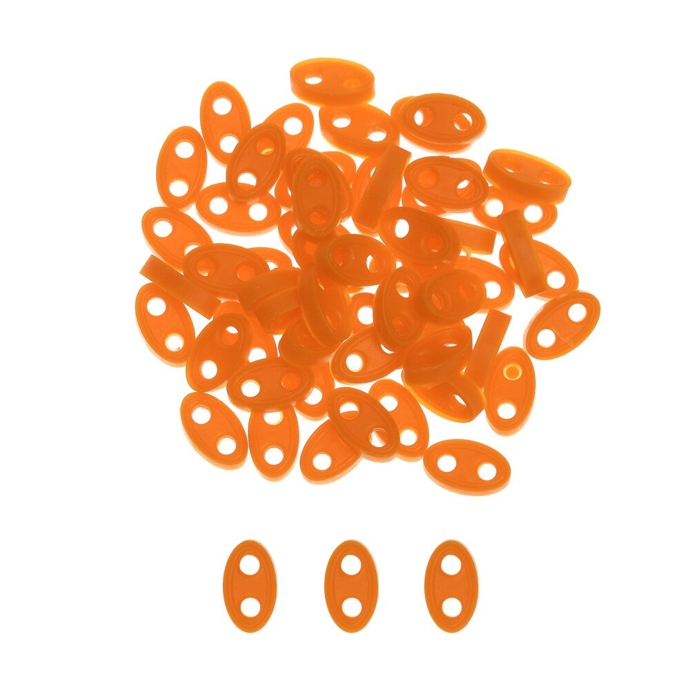 Cuentas ajustables de plástico para mascarillas, 50/100 Uds., hebilla antideslizante de doble agujero, banda elástica de 6 colores, accesorios para ajustar la oreja: Yellow / 100pcs
