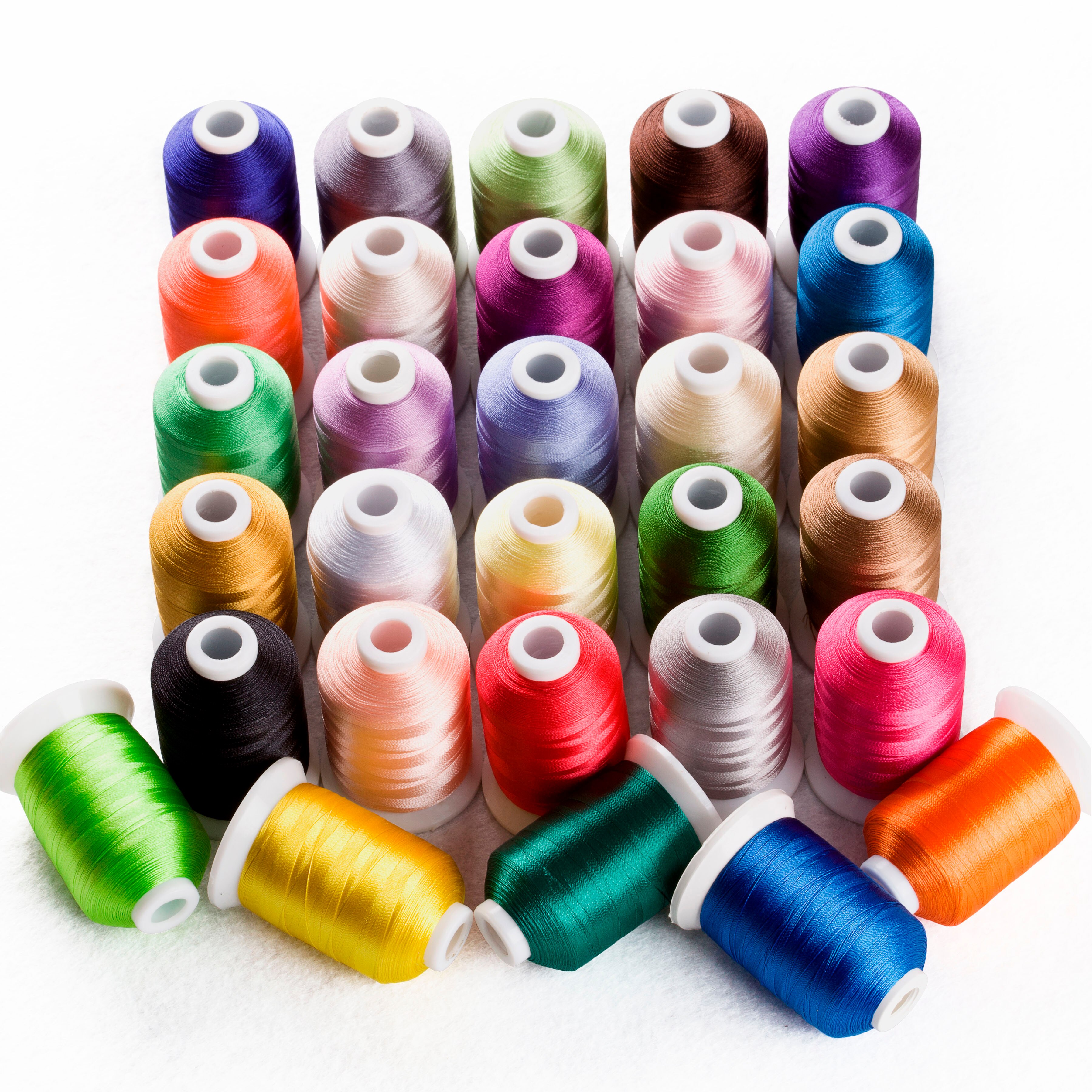 Simthread Polyester Embroidery Machine Spools Thread 30 Brother Colors 1,100 Yards Each