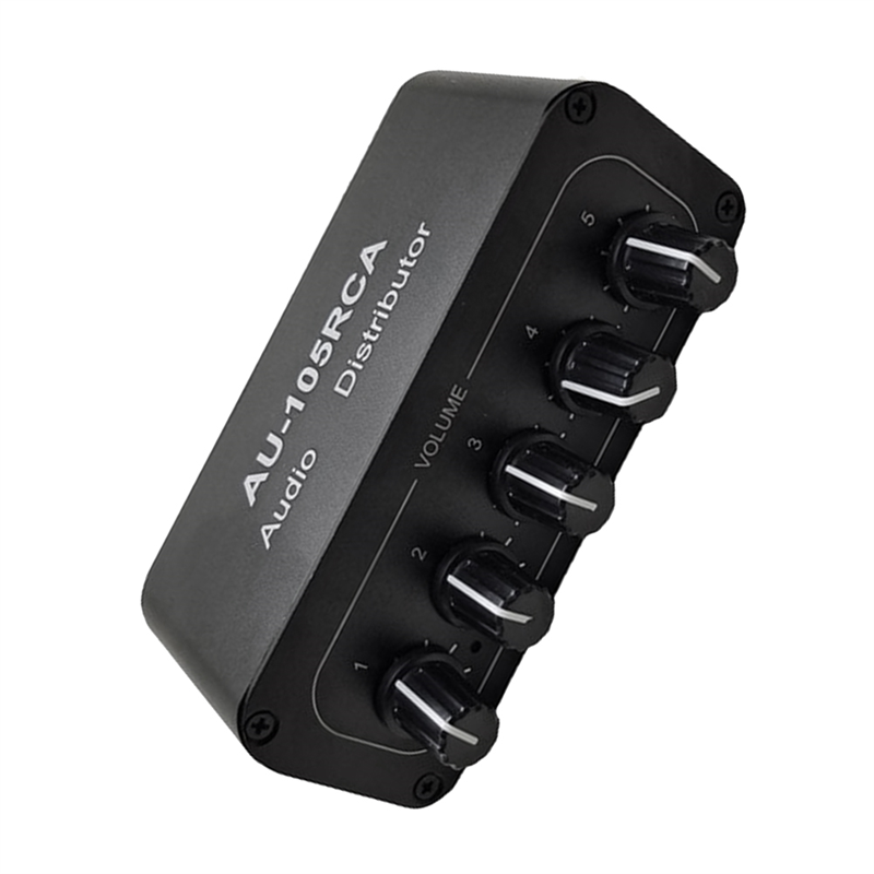 5-Kanal-Audioverteiler Stereo-Audio mischer 1 Eingang 5-Ausgangs-Splitter für aktives Audio des Leistungs verstärkers