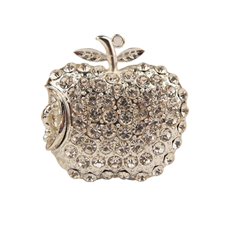 Jewelry Apple USB Flash Drives 32GB 16GB 8GB 4GB 128MB Pendrive Diamond Pen Drive USB Memory Stick Flash Card Key USB 2.0: Silver / 8 GB