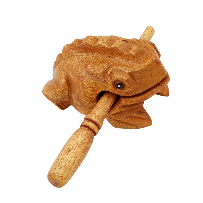 Decompression Toy Durable Cute Simple Children Toys Funny Kid Toy Wood Color 4 Inch Frog Decompression Toys