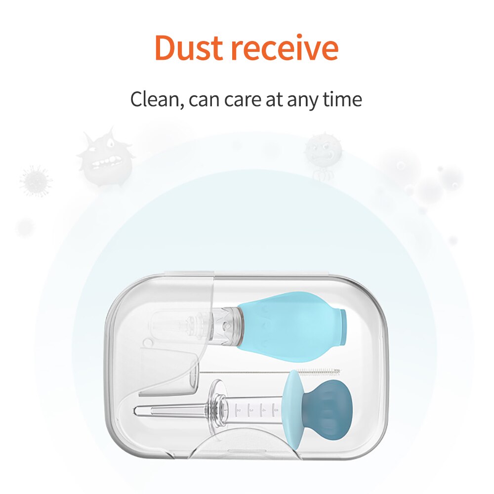 4Pcs Gezondheidszorg Essentials Set Baby Caring Kit Geneeskunde Feeder Nasale Baby Home Baby Care Aanzuiger Stro Borstel Meet Cup