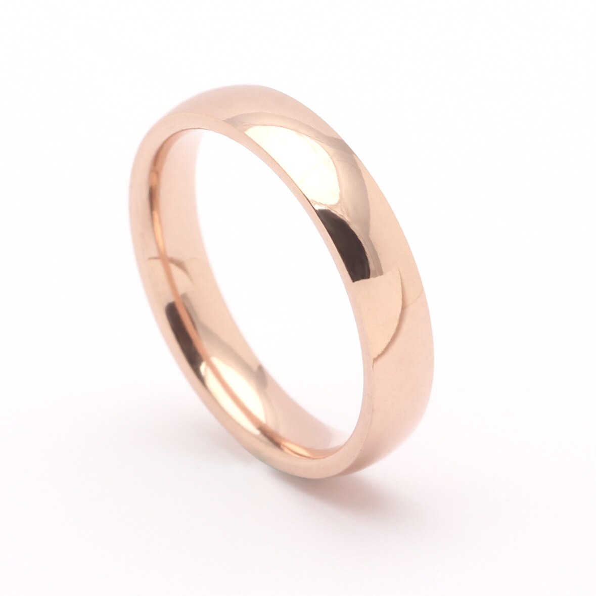 Witgouden dames 316l roestvrij staal 4mm meer kleur zwarte vingerringen sieraden ronde heren trouwring feest