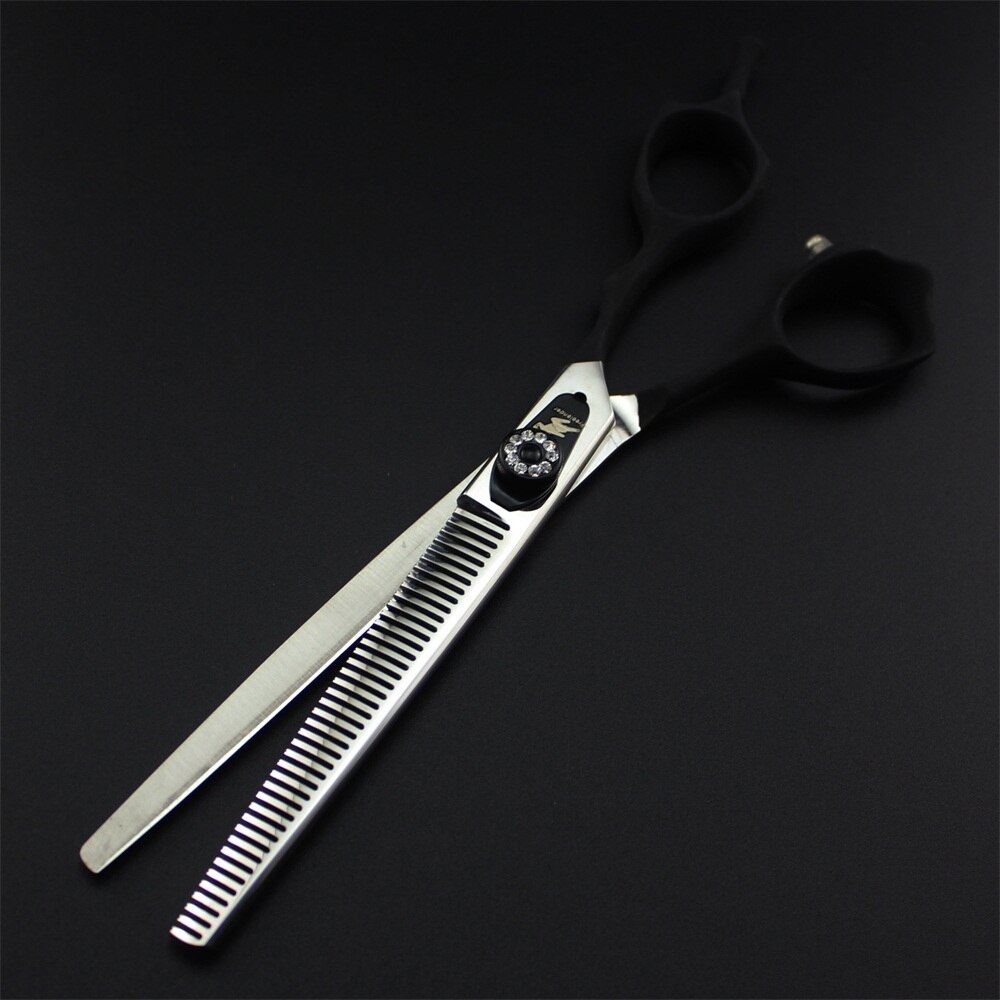 JP440C 7 Inch dog scissors grooming shears Pet grooming Thinning Scissors: Fl-7ST B BLACK