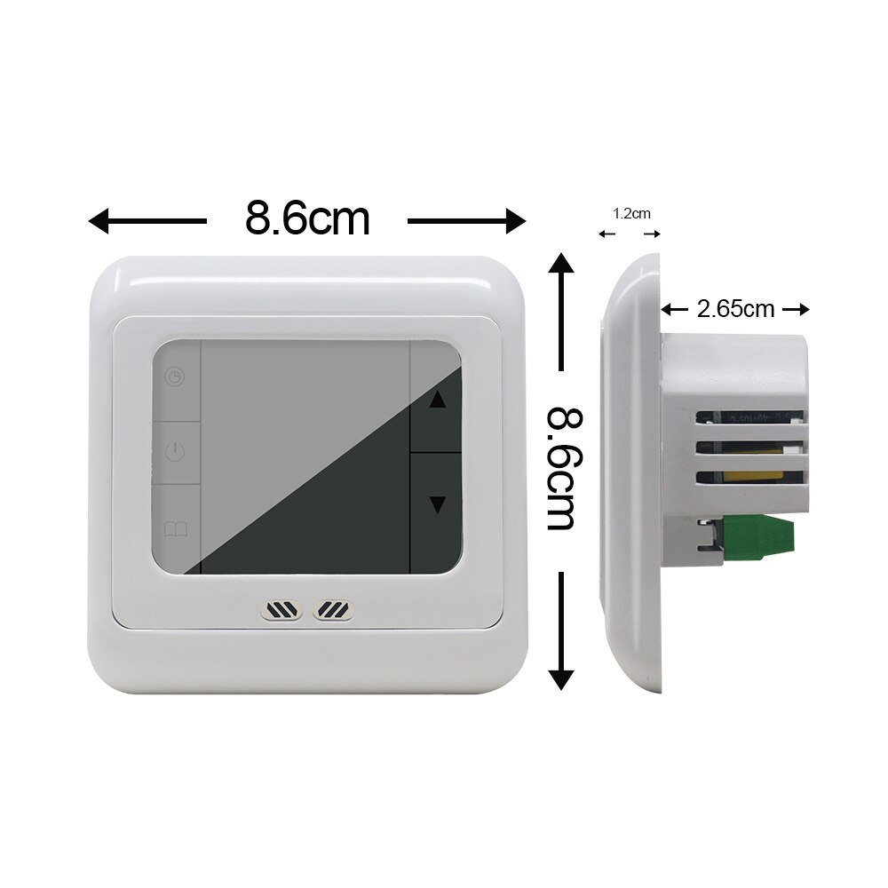 16A Digital Touch Screen Floor Heating Thermostat Room Warm Temperature Controller Auto Control with LCD Backlight