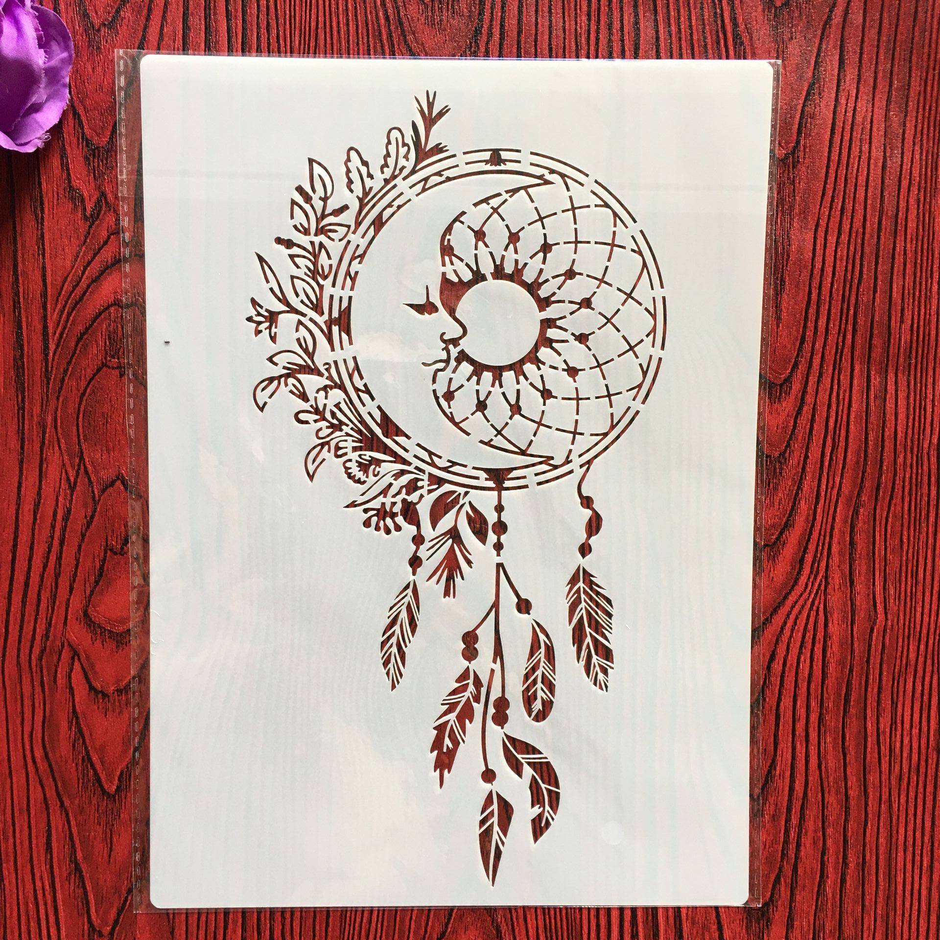 A4 29 * 21cm Moon Mandala DIY Stencils Wall Painti... – Vicedeal